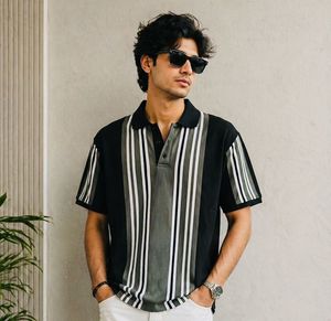 Men's Striped Polo T-Shirt