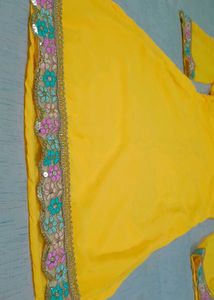 Vibrant Yellow Sharara Set with Dupatta