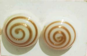 Gold Swirl Stud Earrings 2