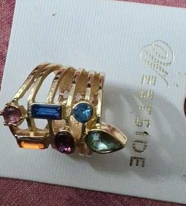 Antitarnish Westside Statement Ring with Colorful