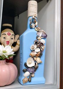 Handmade Shell Decorated Bottle