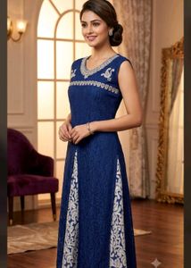 Elegant Blue Ethnic Gown