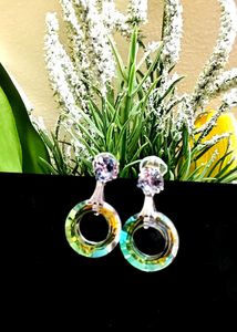 Sparkling Crystal Hoop Earrings