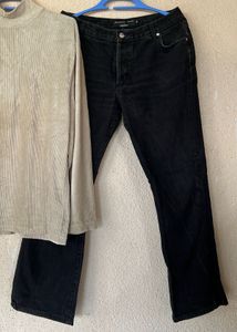 Black Straight Leg Jeans