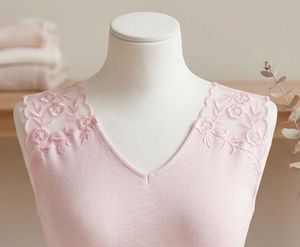 Pink Lace Trim V-Neck Camisole