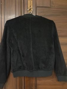 Black Suede Bomber Jacket