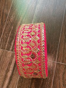 Boho Pink Sequined Trim