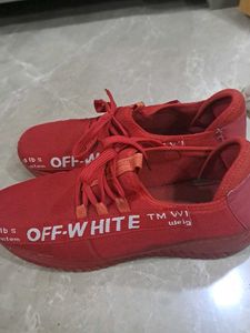 OFF-WHITE Dupe Red Sneakers