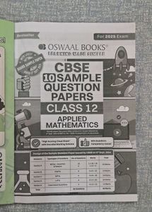 Oswal CBSE Class 12 Applied Maths Sample Pap
