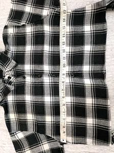Check Crop Shirt For Women