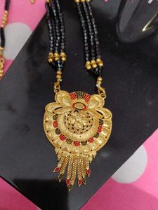 Designer Gold Plated Mangalsutra Set 4  ka