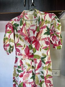 Floral Print Shirt Dress
