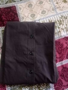 Men's Dark Gray Button-Up Shirt