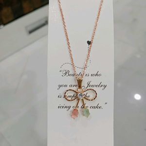 Arban Rose Gold Tone Pendant Necklaces (2 pcs)