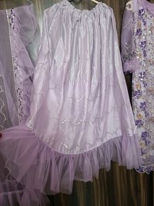 Lilac Embroidered Eid Dress Set