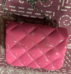 Barbie Pink Quilted Chain Bag