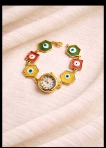 Evil Eye Charm Bracelet Watch