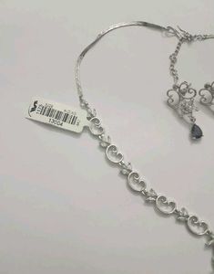 Elegant Silver Necklace and Earring Set