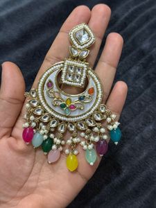 Colorful Beaded Statement Earrings