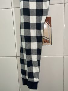 Black &amp; White Buffalo Plaid Pants