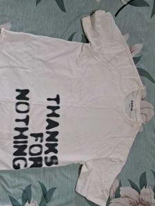 Shein White Graphic Tee - Thanks For Nothing