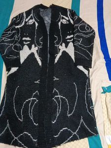 Unique Graphic Knit Cardigan