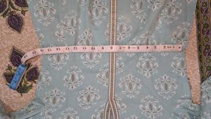 Aqua Floral Print Kurta