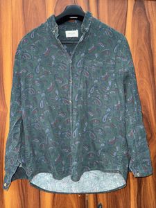 Paisley Print Button-Up Shirt | Size(Medium)