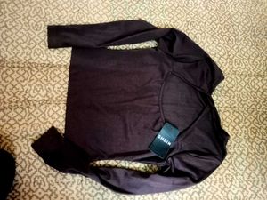 Branded back  Cut-Out Long Sleeve Top