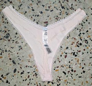 cotton white thong