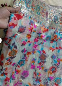 Rajwadi Pashmina Floral Print Saree