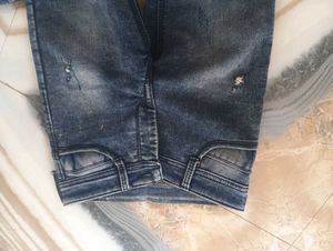 Blue Distressed Skinny Jeans