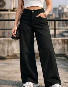 Black Wide Leg Jeans
