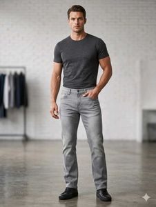 Men's Grey Denim Jeans