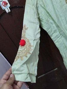 Elegant Green Embroidered Kurti