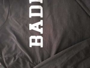 Black "Baddie" Cropped Long Sleeve Top