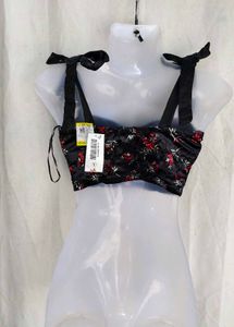 Floral Print Bustier Top