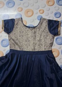 Elegant Navy Blue Ethnic Gown