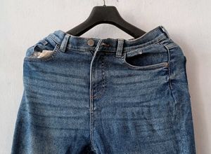 Blue Distressed Skinny Jeans