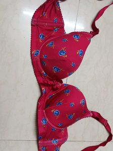 Red Floral Bra &amp; Panty Set