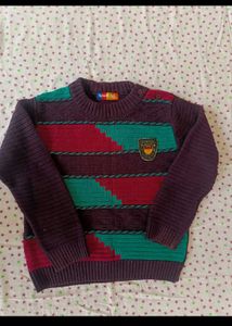 Kids Geometric Pattern Sweater