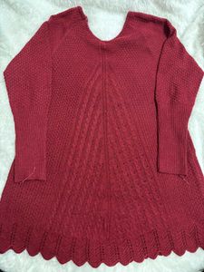 Cute women Red Knit Dress