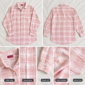 Pink Plaid Button-Up Shirt