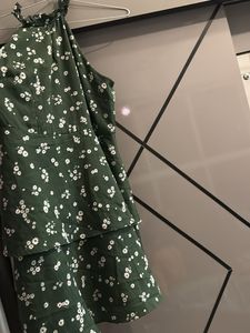 Green Floral Halter Dress