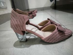 Pink Rhinestone Heels with Bows