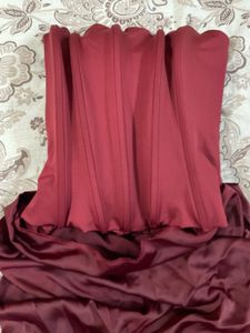 Burgundy Corset Dress