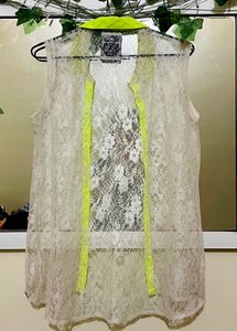 White Full Net Design Shrug