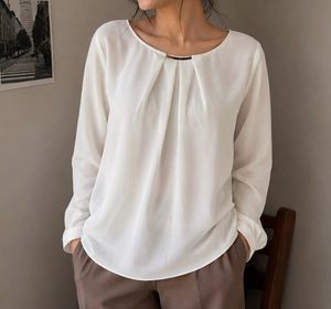Elegant White Long Sleeve Top
