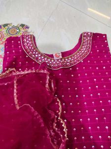 Magenta Sharara Set