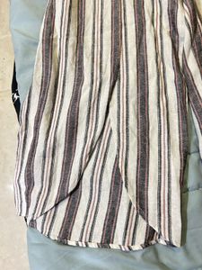 White Striped Baggy Pants